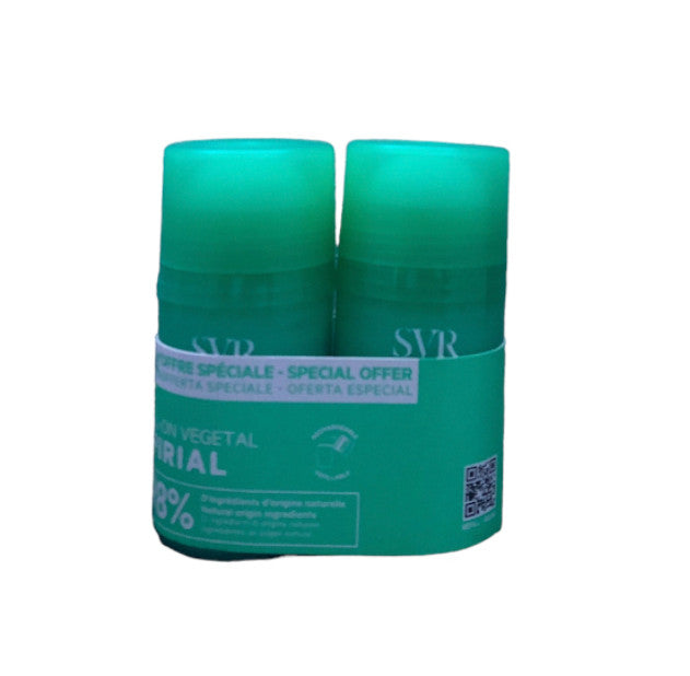 Natural 24-Hour Deodorant Roll-On Pack of 2 - Hypoallergenic & Alcohol-Free