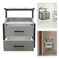 Wall Mounted Salon Storage Cabinet for Hair Salon Equipment - Black & Grey