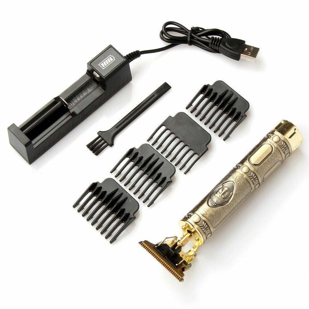 Cordless Hair Clipper & Beard Trimmer with USB Rechargeable Waterproof Design