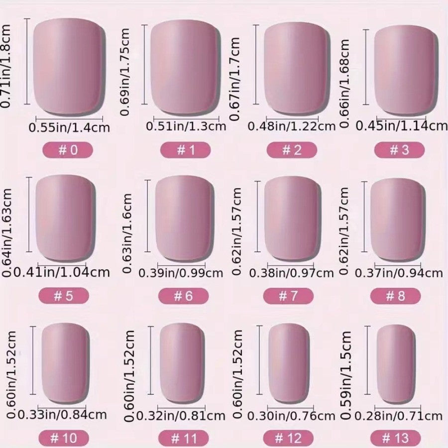 Autumn Maple Leaf Glitter Short Square Press-On Nails 48Pcs - Fall Nail Art
