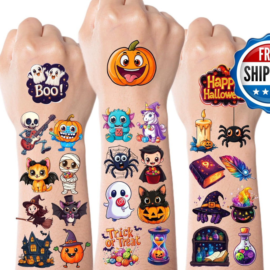 Halloween Temporary Tattoos for Kids – 160 Designs by JCFIRE