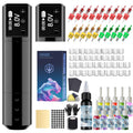 Wireless Rotary Tattoo Machine Kit with 20 Cartridges – HM125 Pen Family