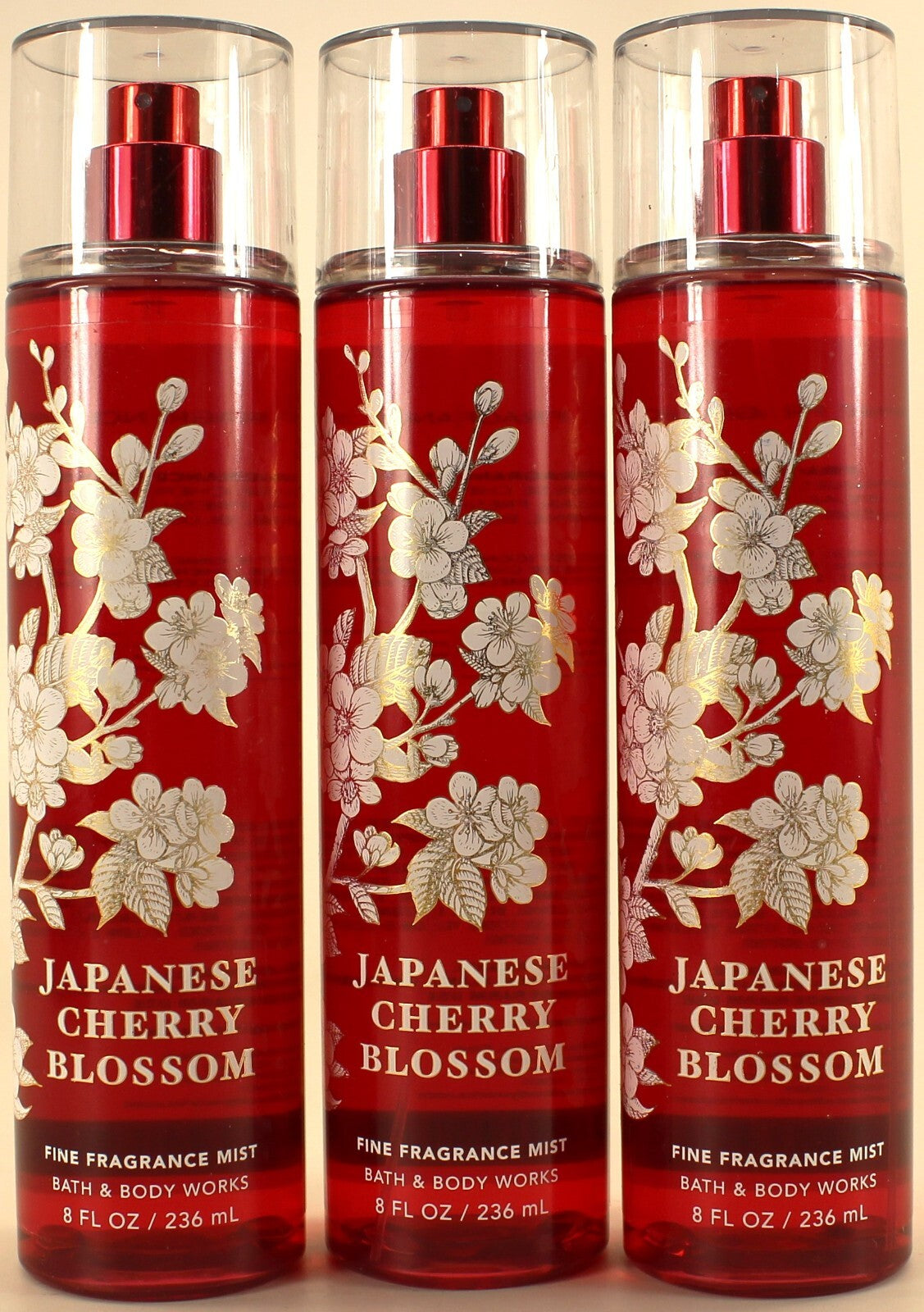Bath & Body Works Japanese Cherry Blossom Body Mist Set - 3 x 8oz