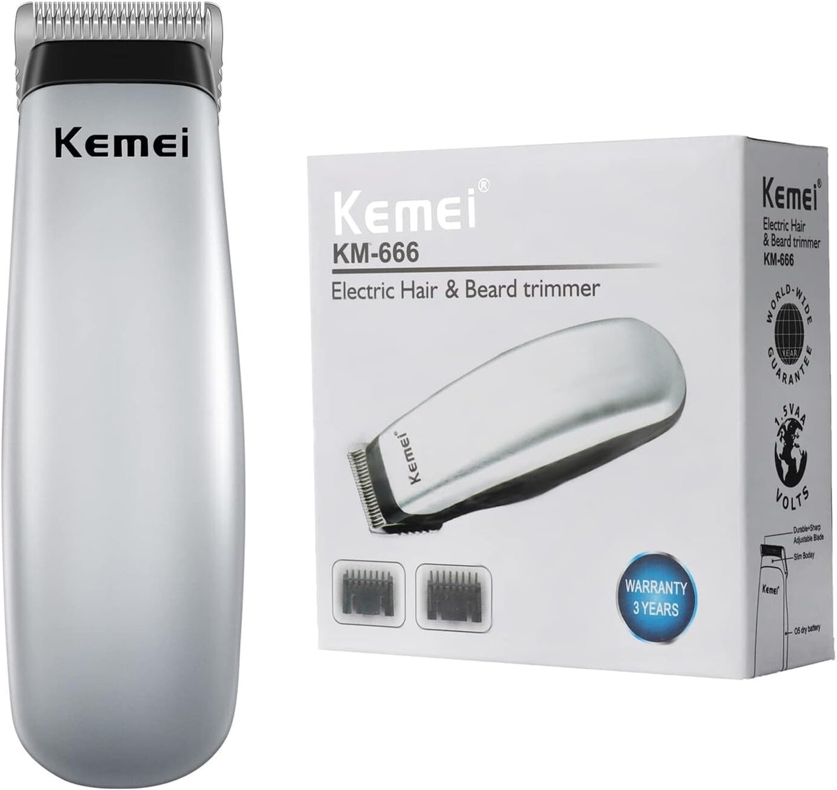 Mini Cordless Hair Trimmer Grooming Kit with Stainless Steel Blades - Travel Size