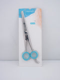Hair Styling Shears with Easy Grip Teal Handles - Professional Hair Cutting Scissors