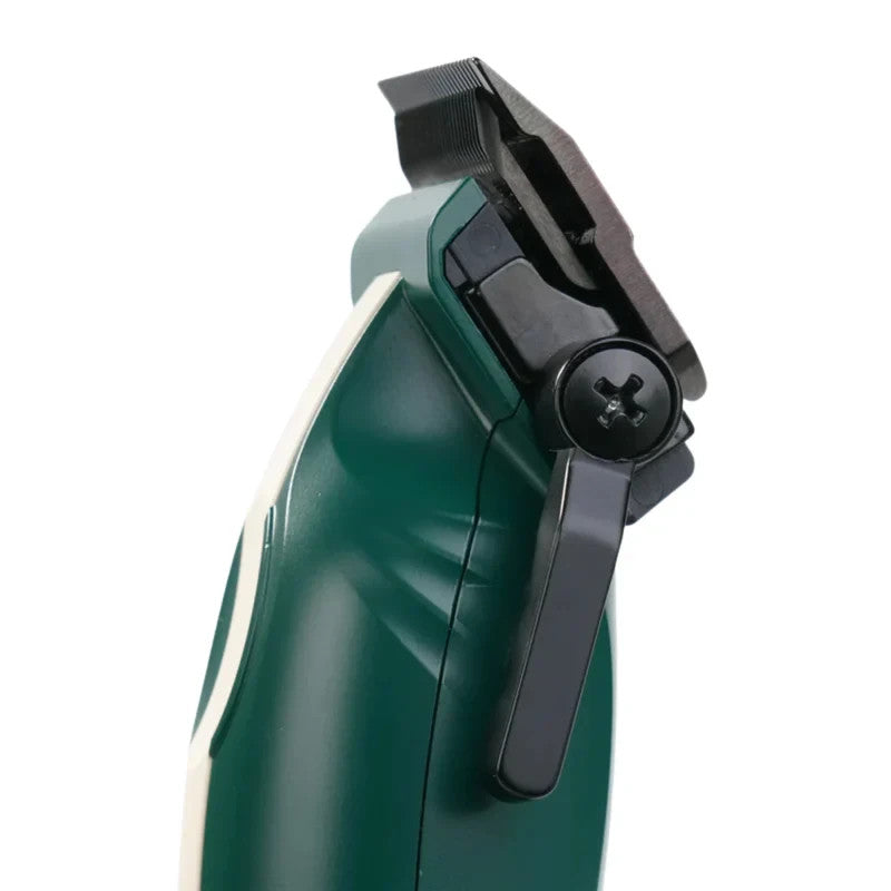 Cordless Ultra-Light Hair Clipper with Adjustable Blade - Green/White