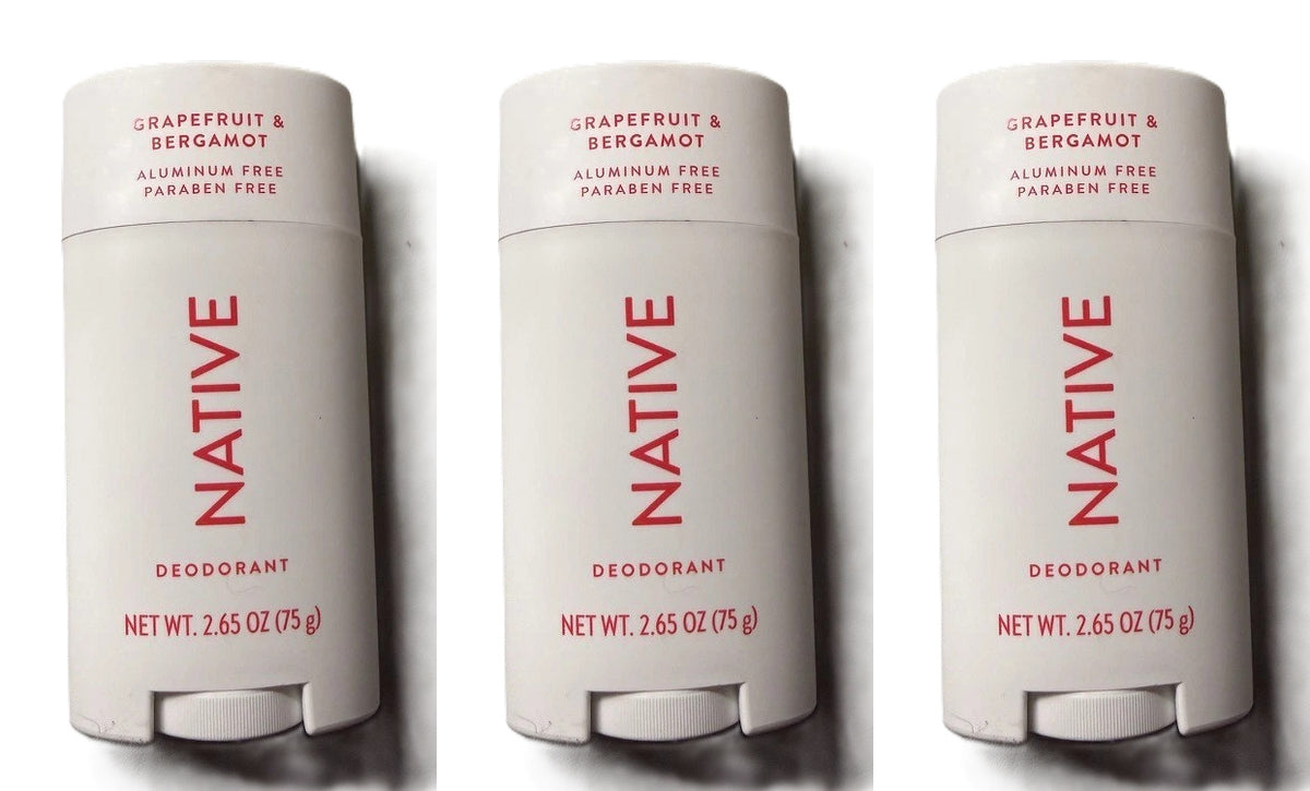 Grapefruit & Bergamot Aluminum Free Deodorant 3 Pack - 2.65 oz Each