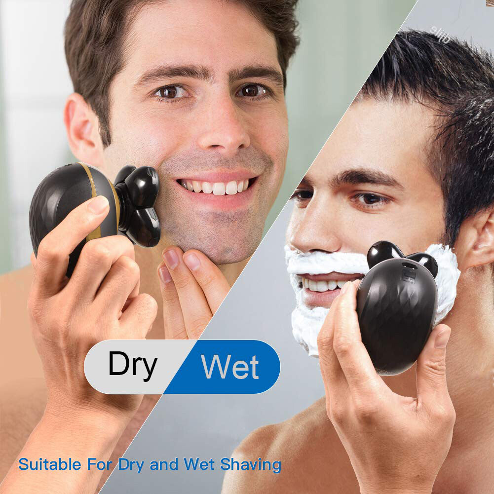 5-in-1 Rotary Electric Shaver for Bald Head Beard Hair Trimming Waterproof