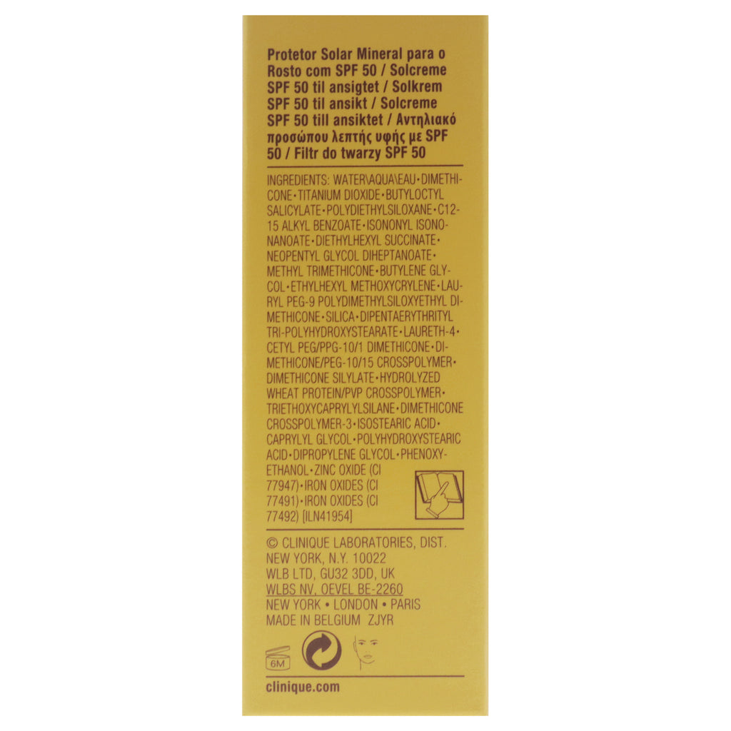 Mineral Sunscreen Fluid SPF 50 for Face - Lightweight, Oil-Free, Sensitive Skin Safe