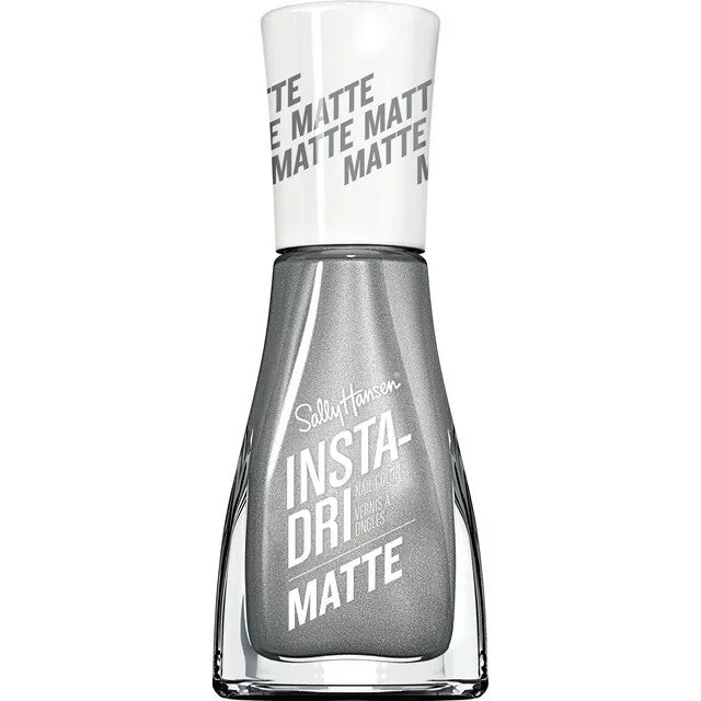 Matte Nail Polish Smokey Silver - Fast Dryer & Long Wear 0.31 oz