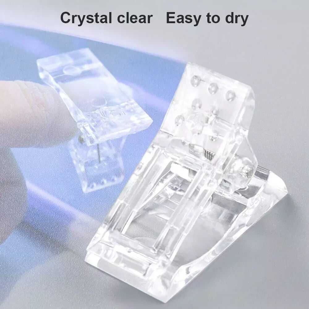 20 Pcs Nail Tip Clips for Gel Extension - Manicure Builder Clamp Set