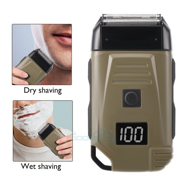 Electric Men's Shaver with Double Head Waterproof USB Charging
