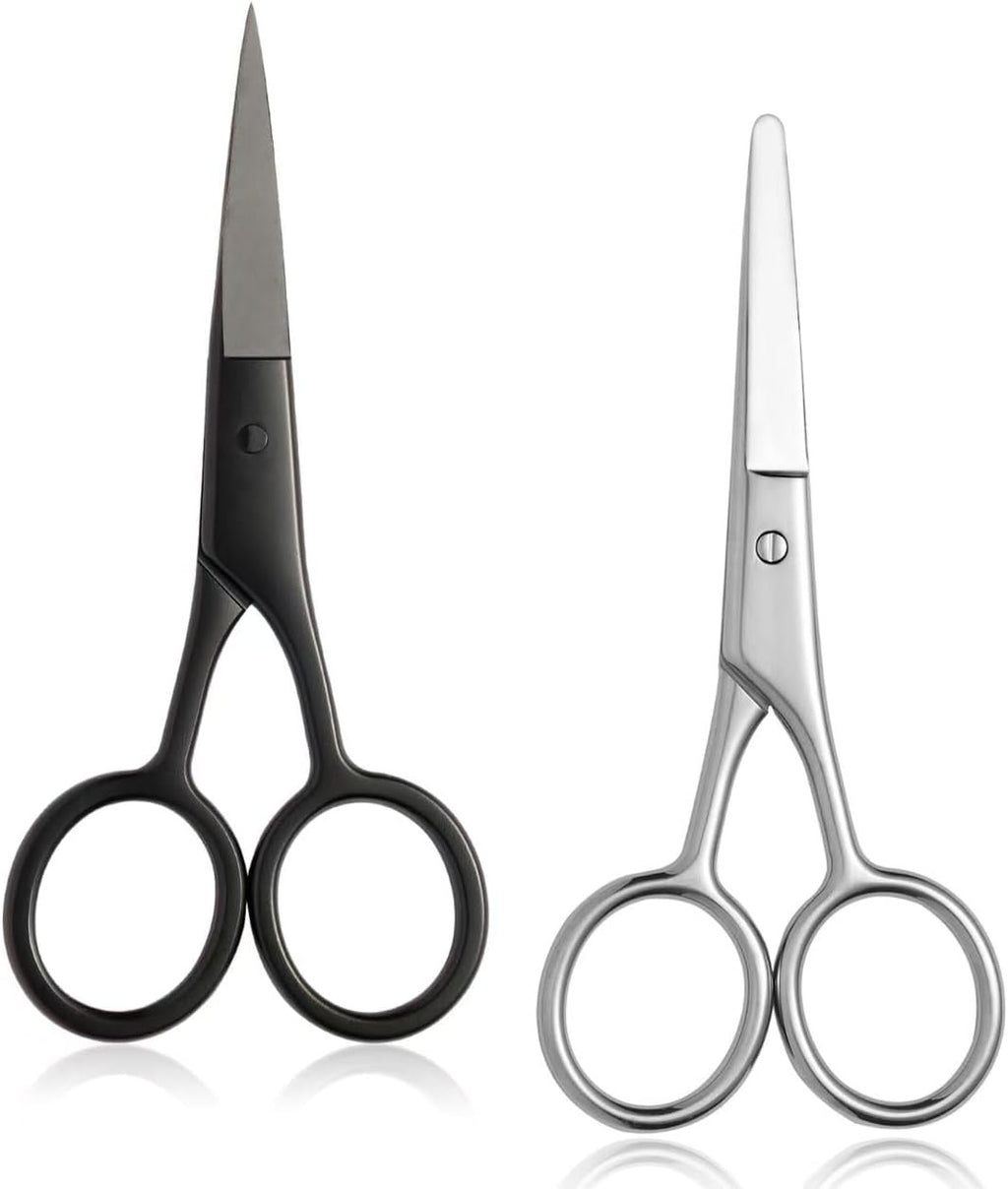 Small Grooming Scissors for Face & Body Hair Trimming - Dual Tips