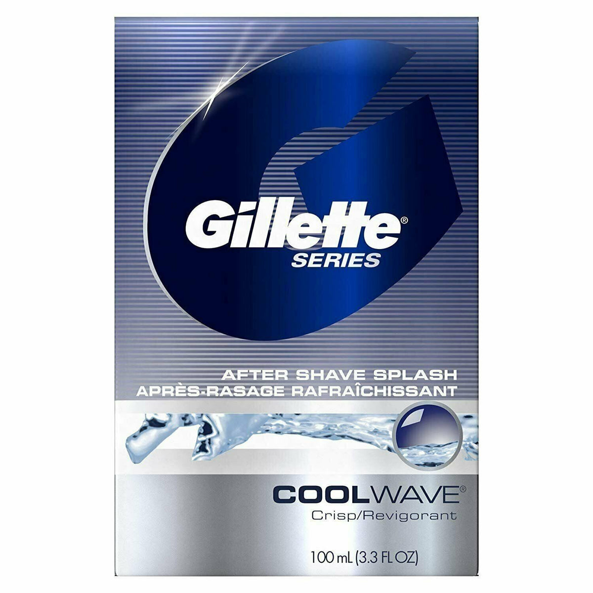Men's After Shave Splash Cool Wave 3.3 Oz Pack of 12 - Alcohol-Free, Moisturizing, Long-Lasting Fragrance