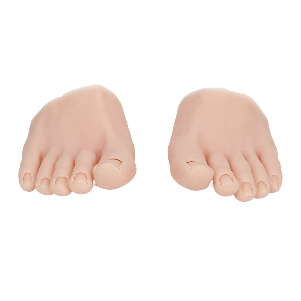 Silicone Pedicure Practice Foot Model for Nail Art and Tattoo Training - Medium Skin Tone