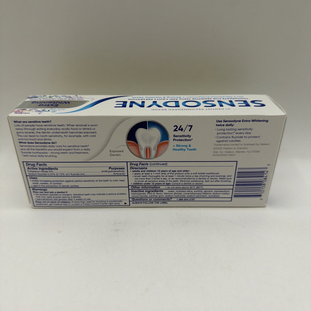 Sensodyne Extra Whitening Toothpaste for Sensitive Teeth 4oz - 6 Tubes