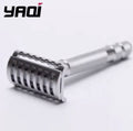 Stainless Steel Double Edge Safety Razor Head for Men - Yaqi Knight Helmet Design