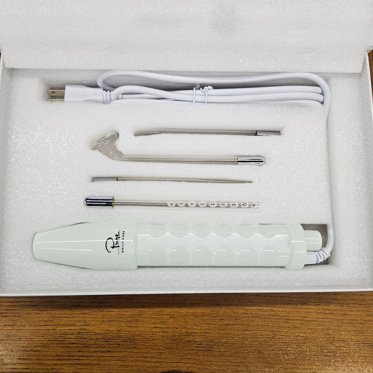 Skin Therapy Wand with Interchangeable Glass Applicators for Face & Scalp