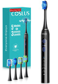 Electric Toothbrush for Adults with 3 Intensities & 5 Modes, Rechargeable, Compact Travel Design