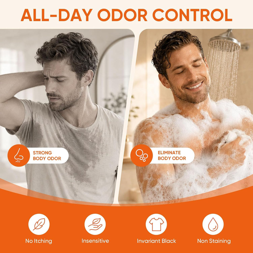 Persimmon Body Wash for Body Odor Control - Gentle Deodorant Shower Gel 10 Fl Oz