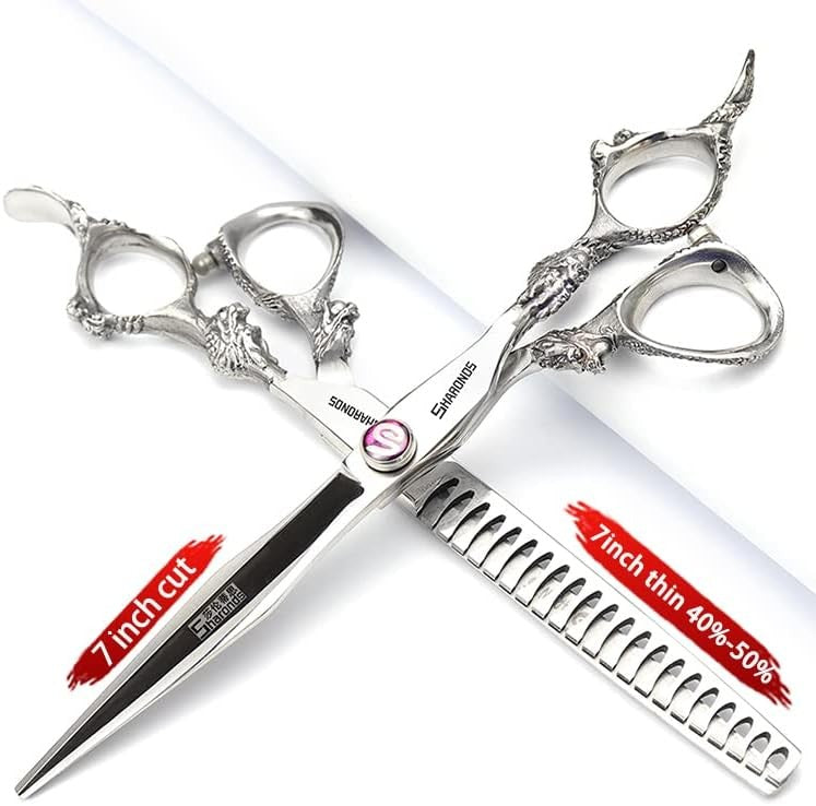 Professional Hairdressing Scissors Set - 7 Inch Stainless Steel Salon Shears