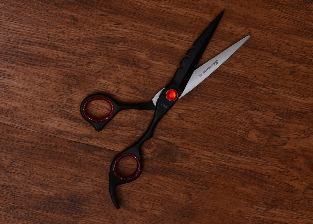 6.5 Inch Professional Hair Cutting & Thinning Scissors Set with Razor & Pouch