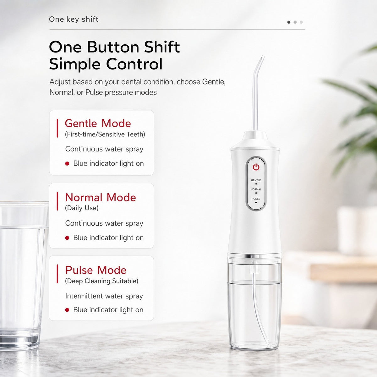 Cordless Water Flosser for Oral Hygiene - Deep Cleaning Tooth and Gum Care