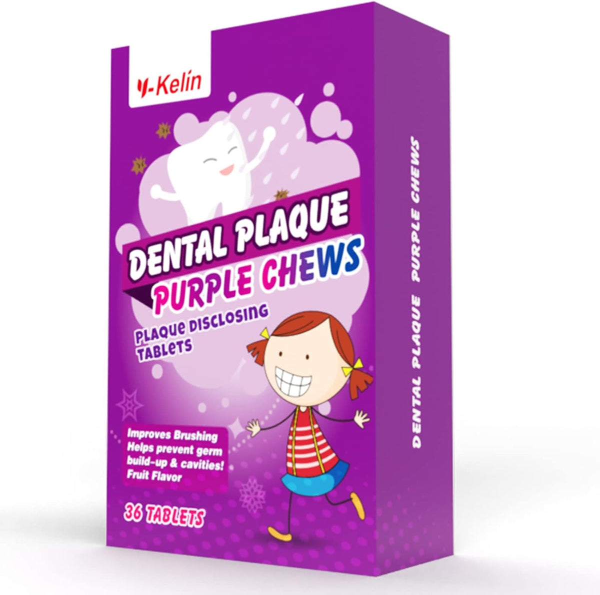 Dental Plaque Disclosing Tablets 36 Count - Color Revealing for Kids & Adults