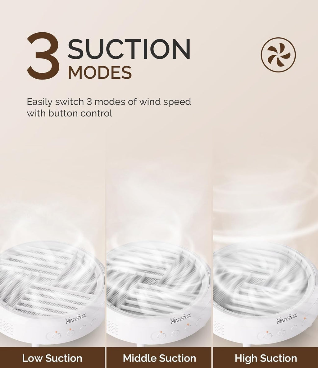Nail Dust Collector Vacuum Fan with Reusable Filter for Manicure Art