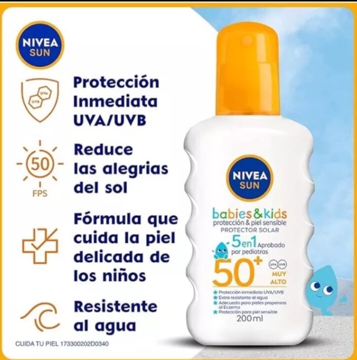 Babies & Kids SPF 50 Sunscreen Spray 200ml - Protect & Gentle