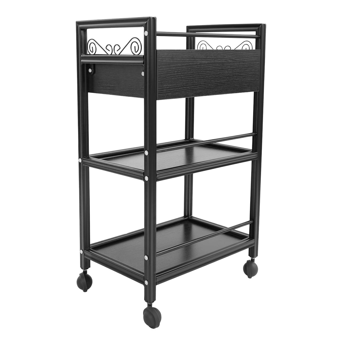 3-Tier Salon Cart with Drawer - Rolling Beauty Equipment Storage