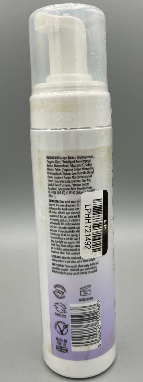Dark Sunless Self Tanner Mousse - Fast Instant Tanning for Face & Body