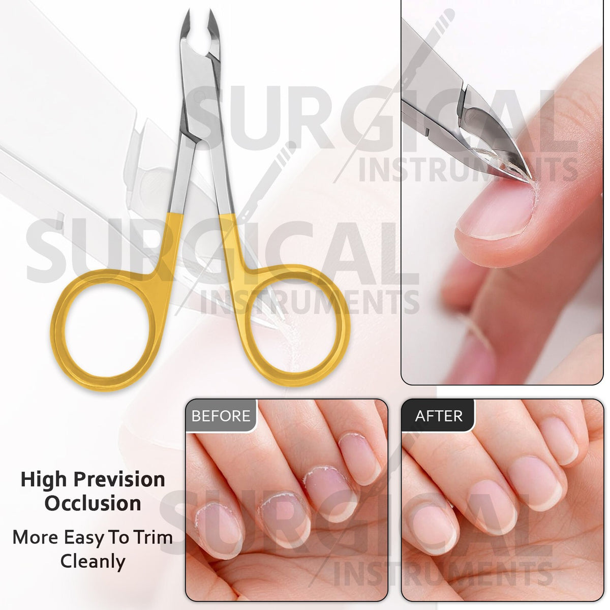 4-Inch Nail Cuticle Scissors Tissue Nipper Manicure Pedicure German Grade