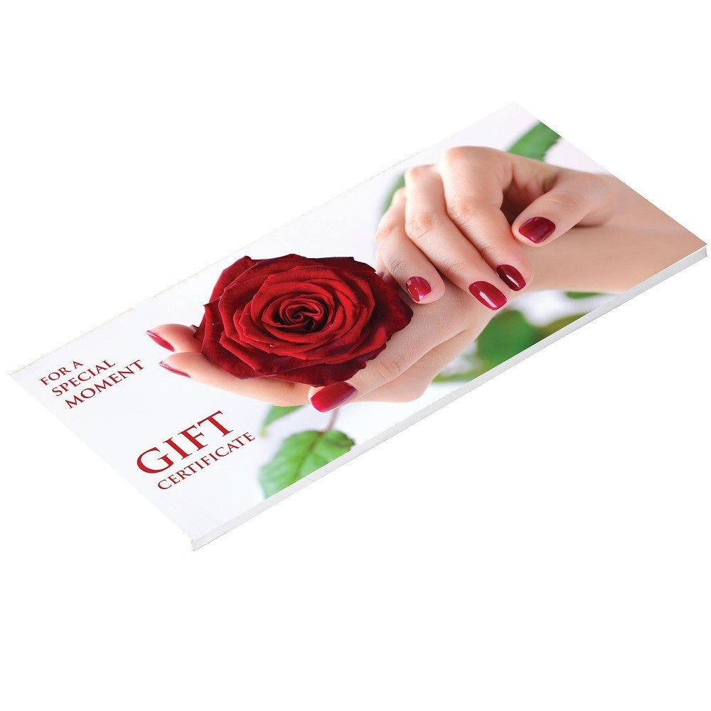 Nail Salon Gift Certificate Set - 50 Full-Color Gift Vouchers, 2 Books