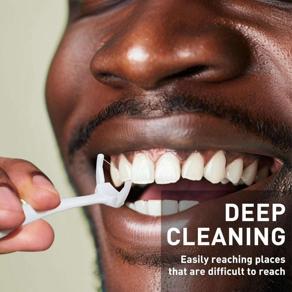 Deep Clean Tooth Flosser Refill Heads - 60 Pack for Oral Care