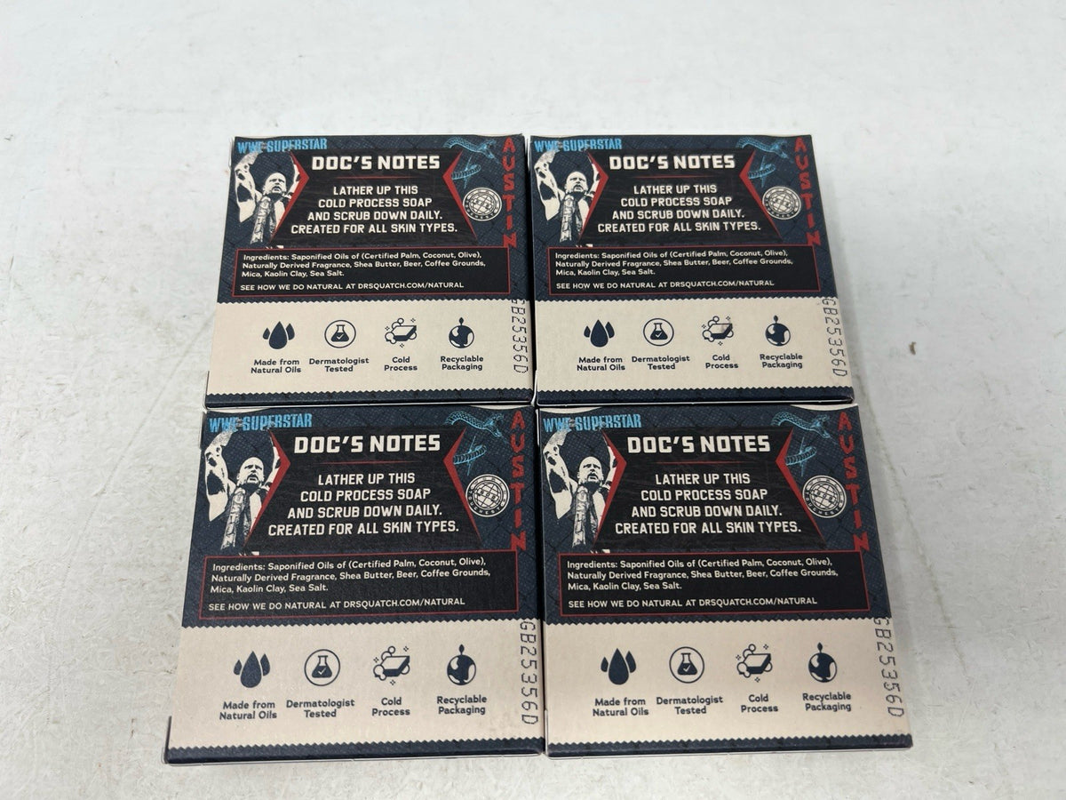 Men's Natural Soap Bars Set - Steve Austin Stone Cold Stunner 4 Pack 5 oz