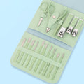 16-Piece Stainless Steel Nail Clipper Set with Travel Case - Manicure & Pedicure Grooming Tools
