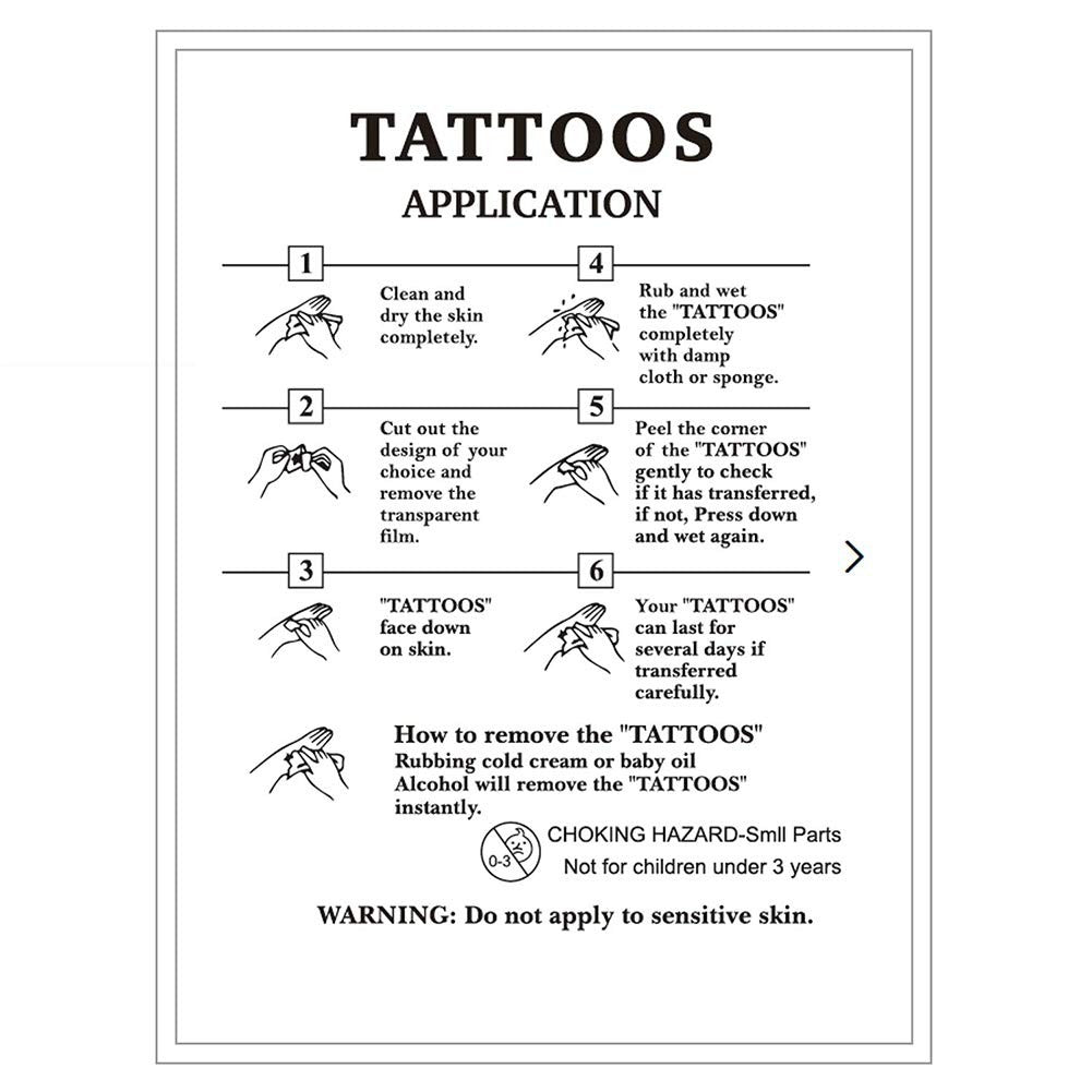 Temporary Tattoo Sheets 19 Pieces - Tramp Stamp Stickers for Women Men