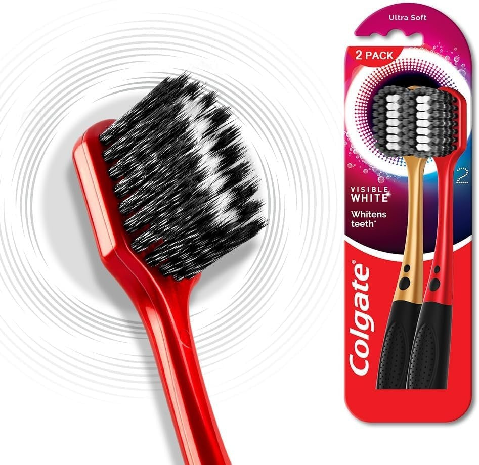 Manual Toothbrush Set for Adults - Whitening & Gentle Cleaning, 2 Pcs