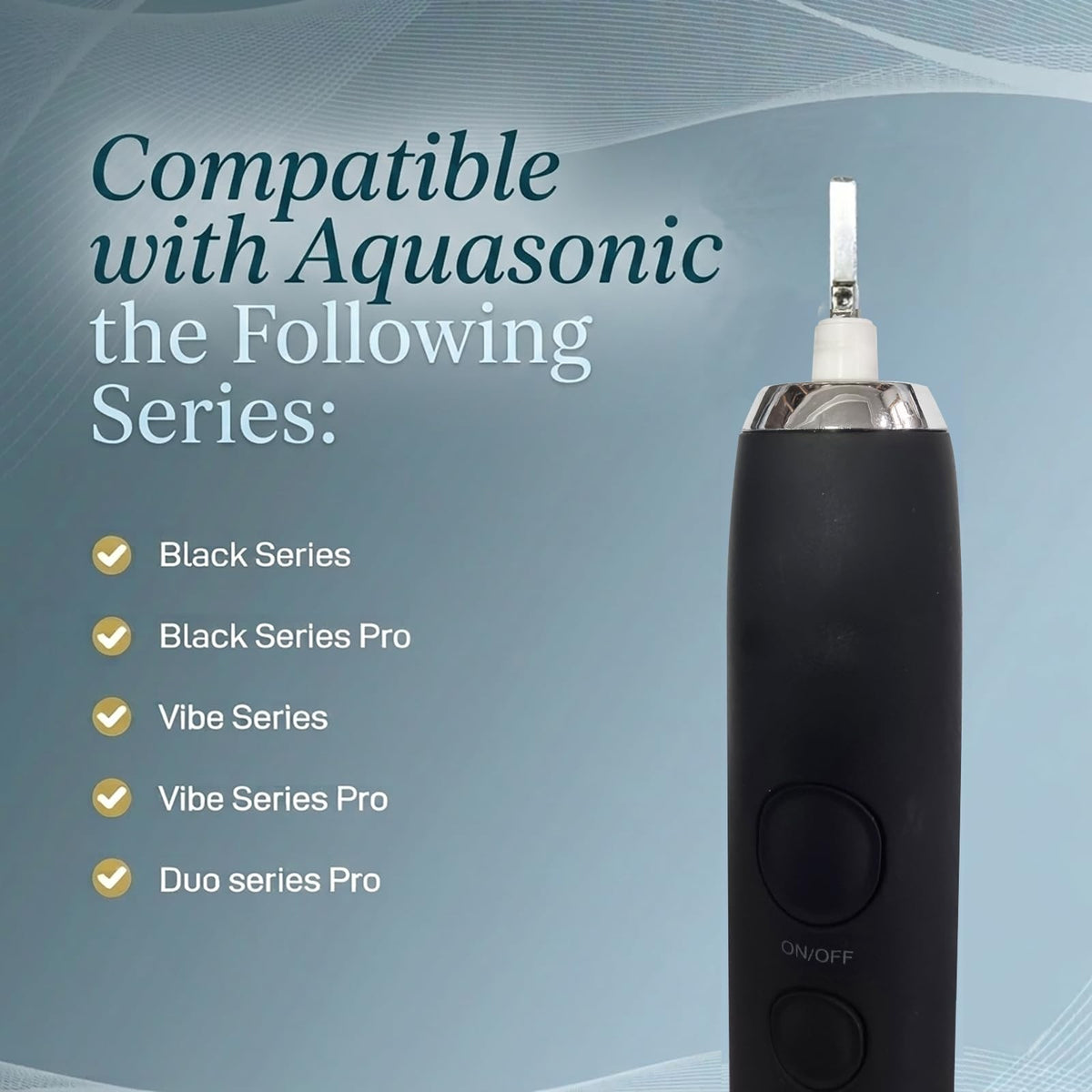 Electric Toothbrush Replacement Heads 10-Pack for Aquasonic Series - Medium Bristle
