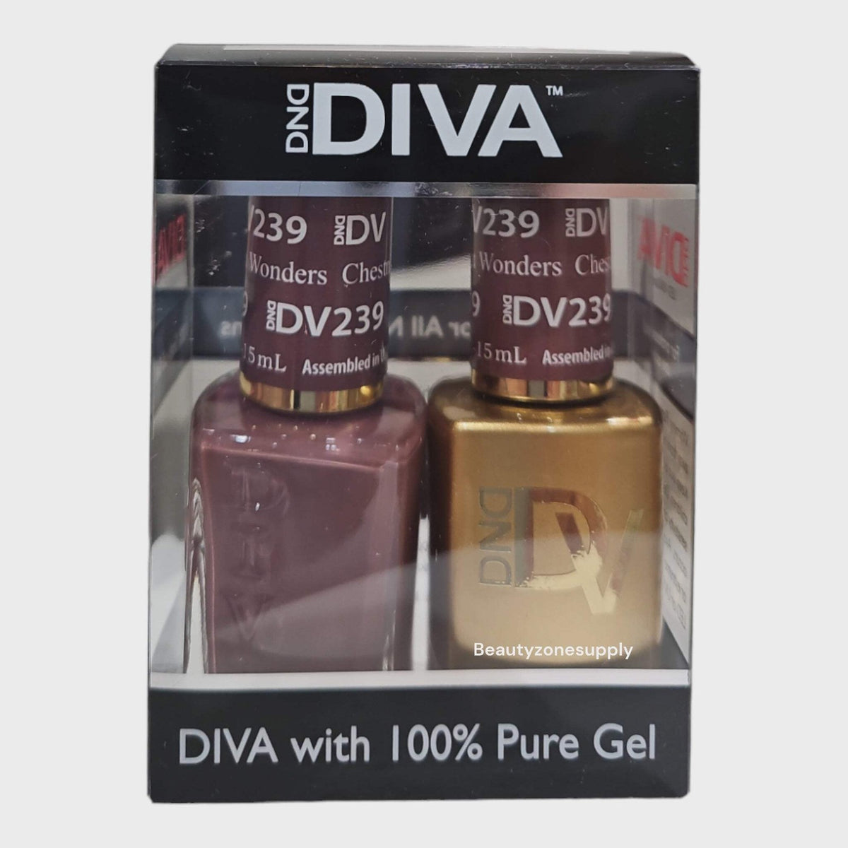 DND Diva Duo Gel & Lacquer Nail Polish Set 239 Chestnut Wonders