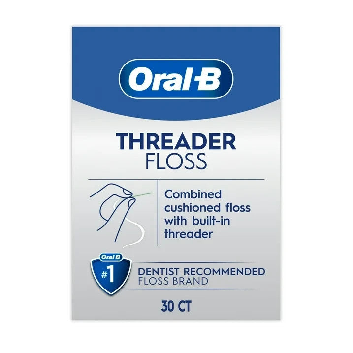 Dental Floss Threaders for Braces & Dental Work - 30 Count