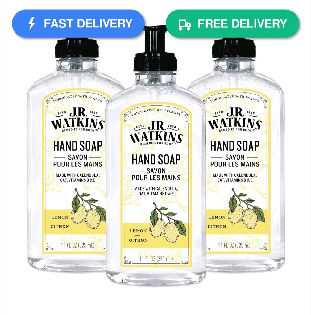 3 Pack Lemon Scent Gel Hand Soap - 11 Fl Oz | Refreshing Cleanser