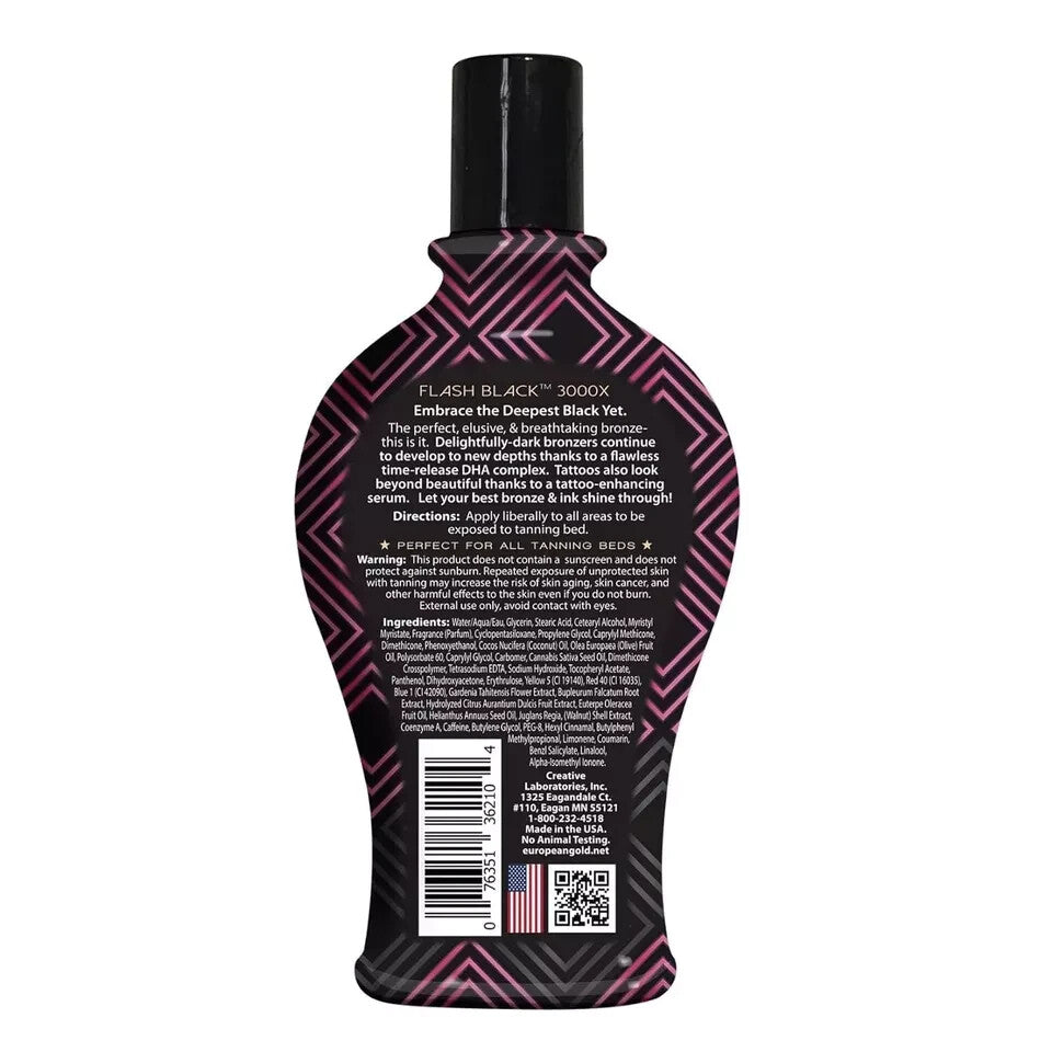 European Gold Flash Back 3000X Bronzer Indoor Tanning Lotion - 2-Pack 12oz