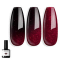 Color Changing Gel Nail Polish Burgundy Wine Shade - Long-lasting, High-gloss