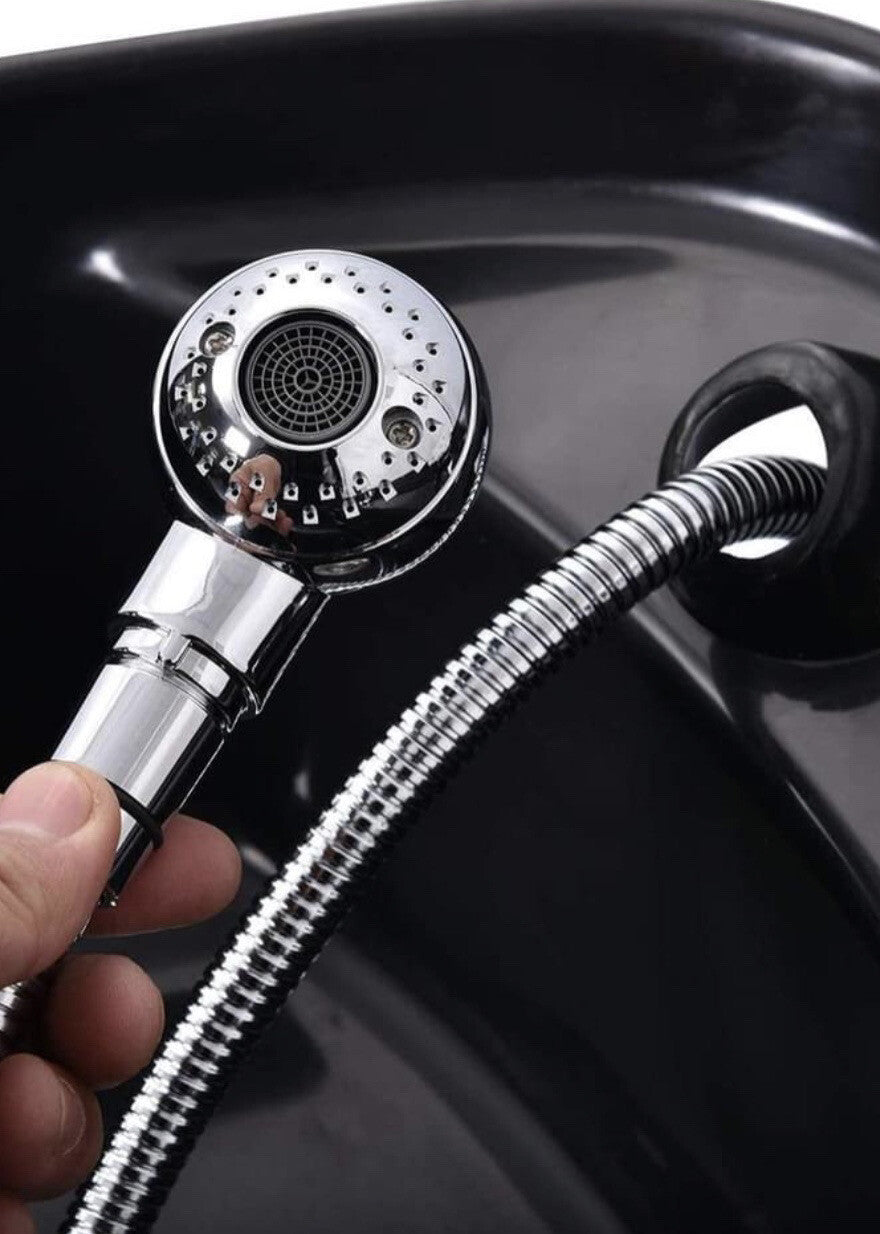 120cm Salon Shampoo Bowl Sink Faucet Shower Hose Kit SPA Bathroom Plumbing