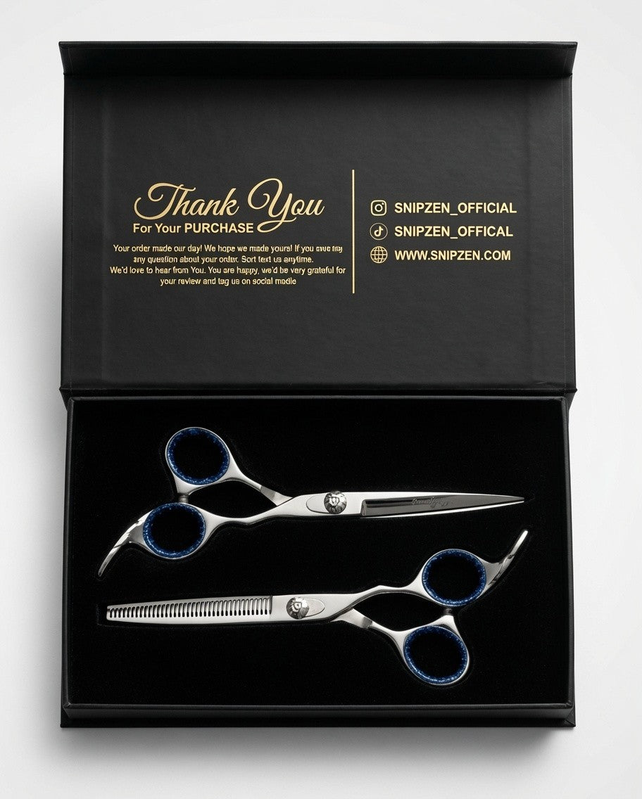 Professional Hair Scissors Set - 6 Inch Japanese Steel Thinning & Cutting Shears for Salon & Home
