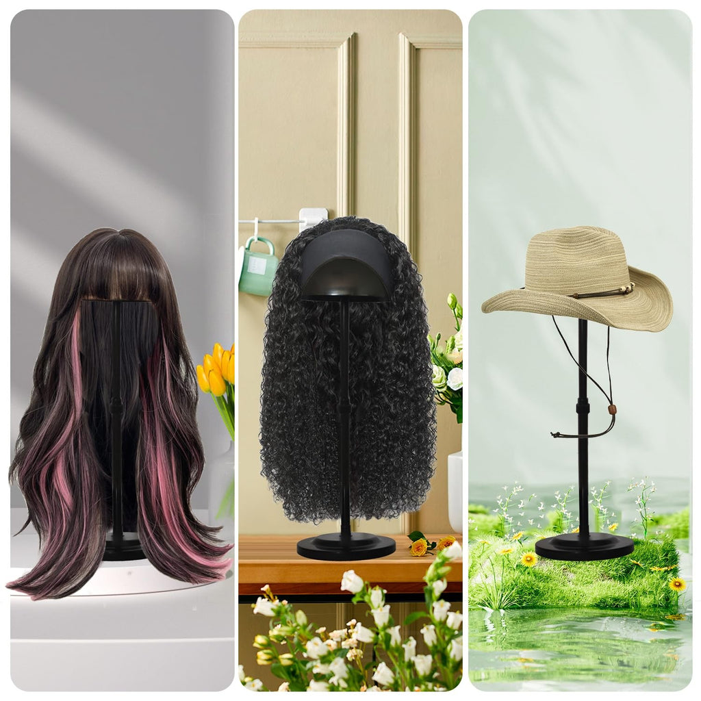 Adjustable Plastic Wig Stand Mannequin Head for Styling & Display
