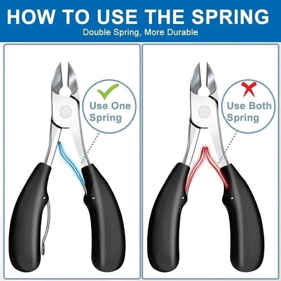 Heavy Duty Stainless Steel Toenail Clippers for Thick Nails - Professional Nail Care