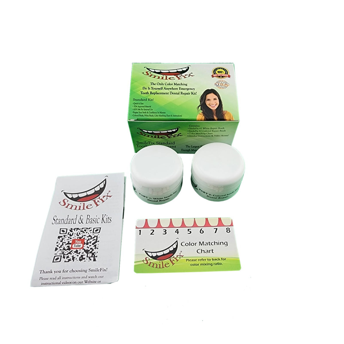 Color Matching Dental Repair Kit - Fix Missing or Broken Teeth at Home